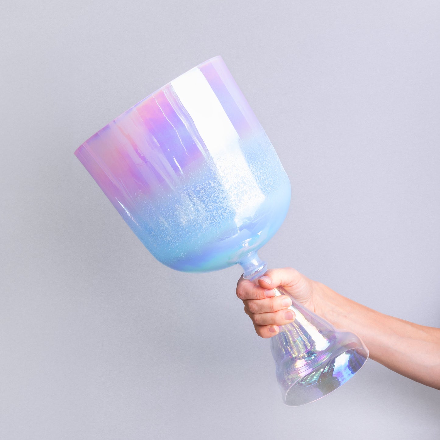 Kristallklangschale EISVOGEL KRAFTTIER X ROSENQUARZ Kelch 432 Hz - 20 cm | AkashaBowls®