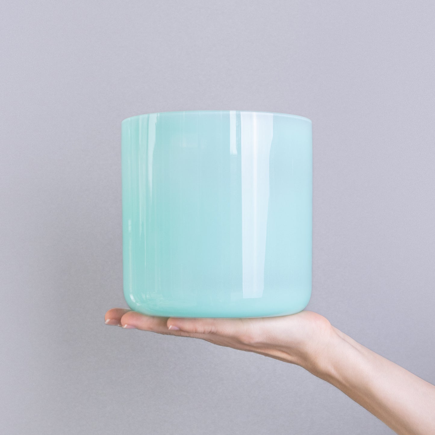 Kristallklangschale FROSCH KRAFTTIER Pastell 432 Hz - 15 cm | AkashaBowls®