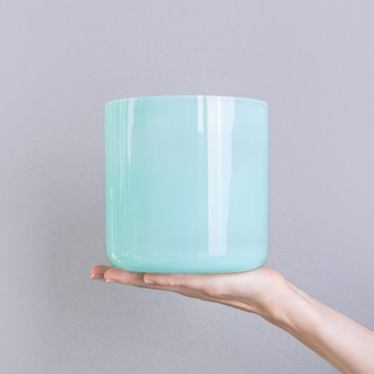 Kristallklangschale FROSCH KRAFTTIER Pastell 432 Hz - 15 cm  | AkashaBowls®
