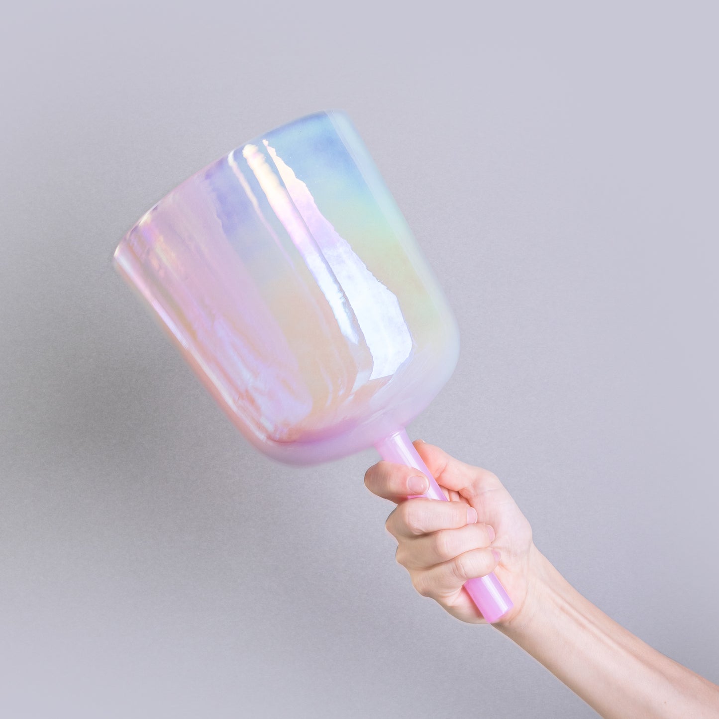 Kristallklangschale EINHORN KRAFTTIER 432 Hz mit Griff - 17 cm | AkashaBowls®