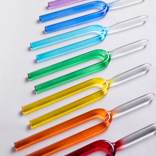 Chakra Rainbow Kristall-Stimmgabel Set 432 Hz - | AkashaBowls®