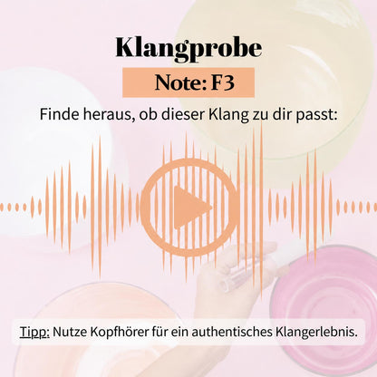Kristallklangschale FLAMINGO KRAFTTIER  432 Hz - 20 cm | AkashaBowls®